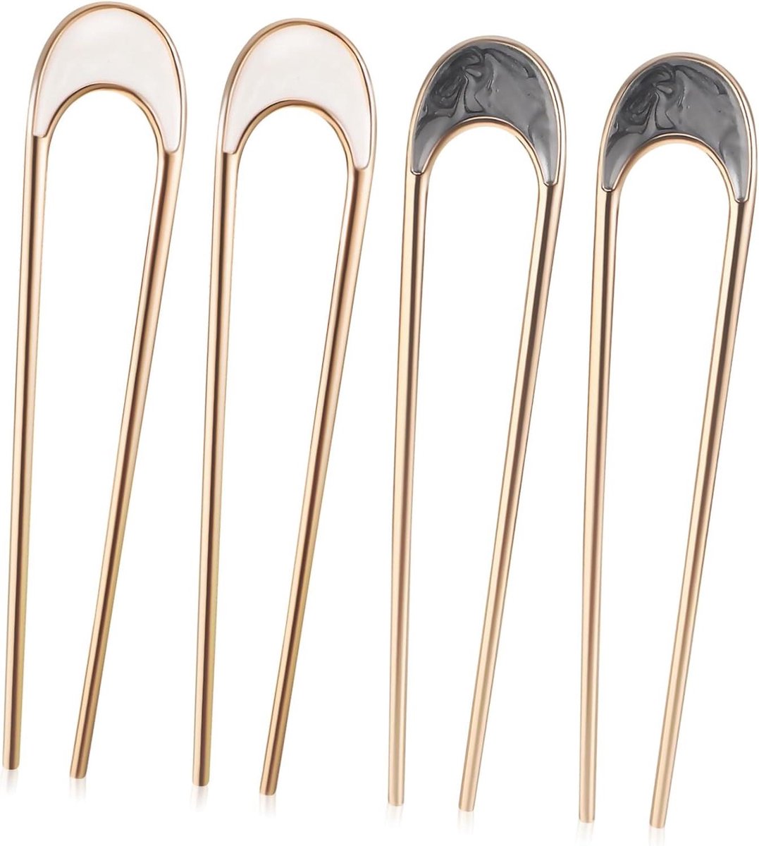 Haarspelden Set - Haarvorken Knotten - Kapsels Creëren - Stevige U-vorm - 11 cm - Wit Zwart