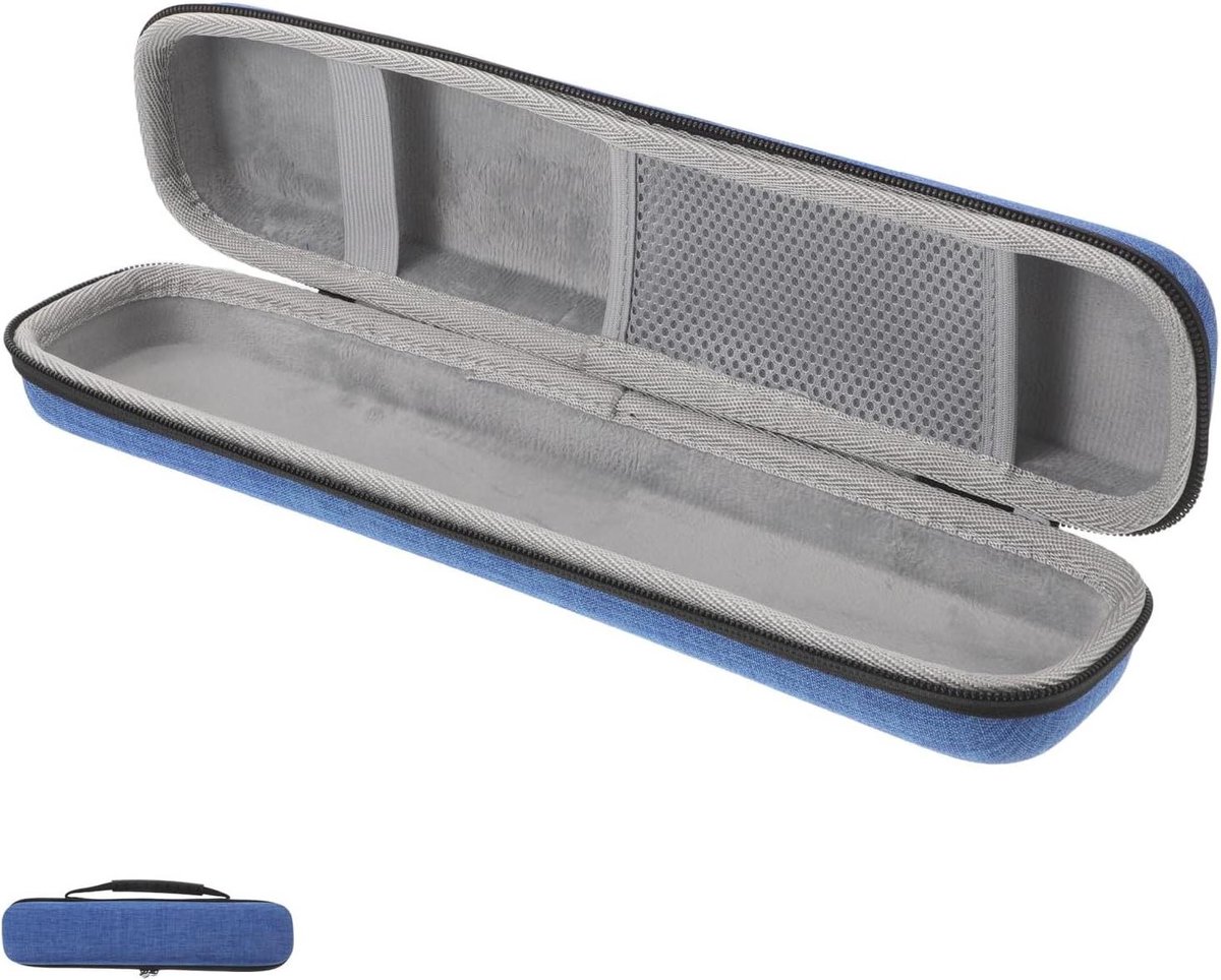 Blokfluit Koffer - Harde Draagtas - Muziekles Transport - Schokabsorberend EVA - 35 cm - Blauw