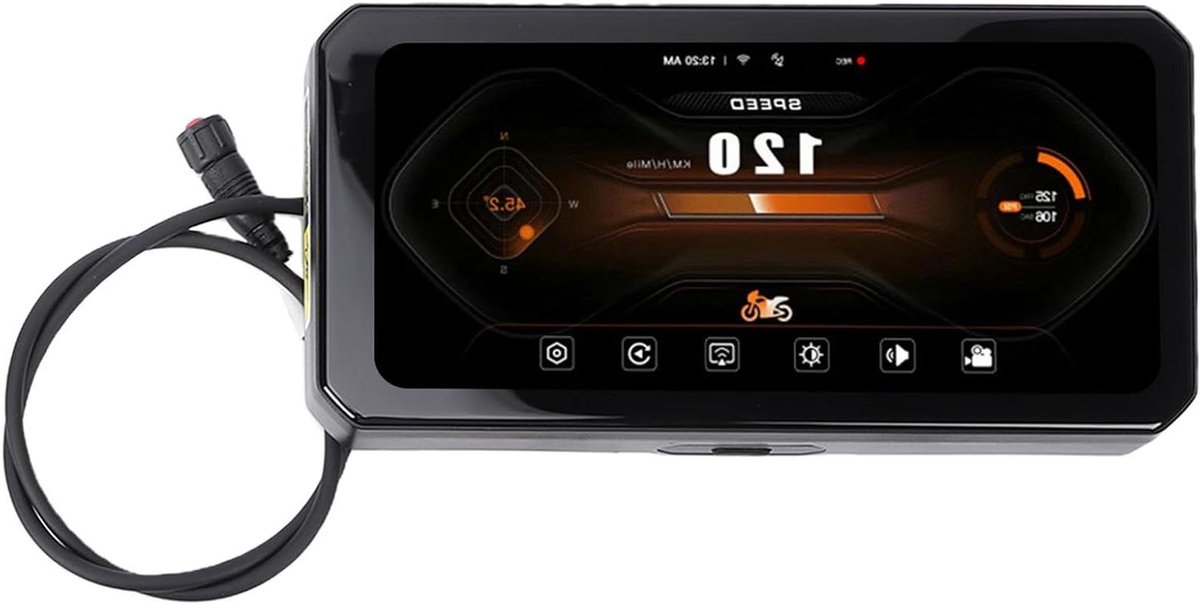 Motorfiets Dashcam - Motor Camera Bandenspanning - Veilig Rijden - IP67 Waterdicht Dubbel - 2K Resolutie - Zwart