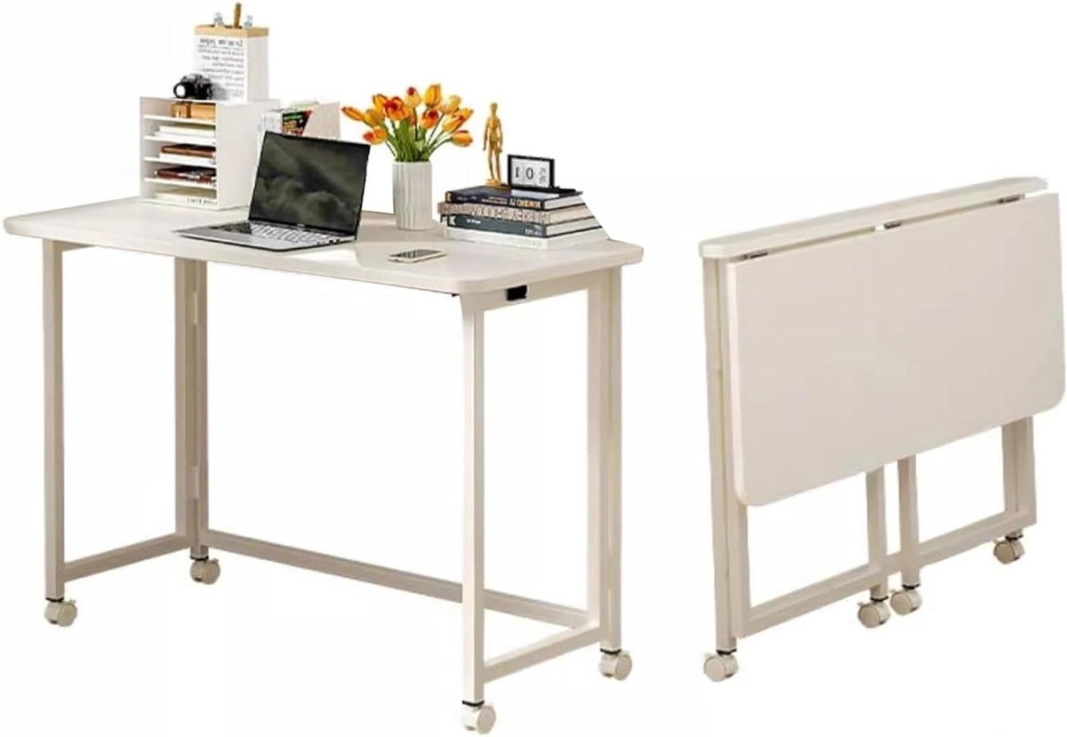 Opvouwbaar Laptopbureau - Roltafel Bank Bed - Thuiswerken Organiseren - Ruimtebesparend Ontwerp - L-80cm - Niet gespecificeerd