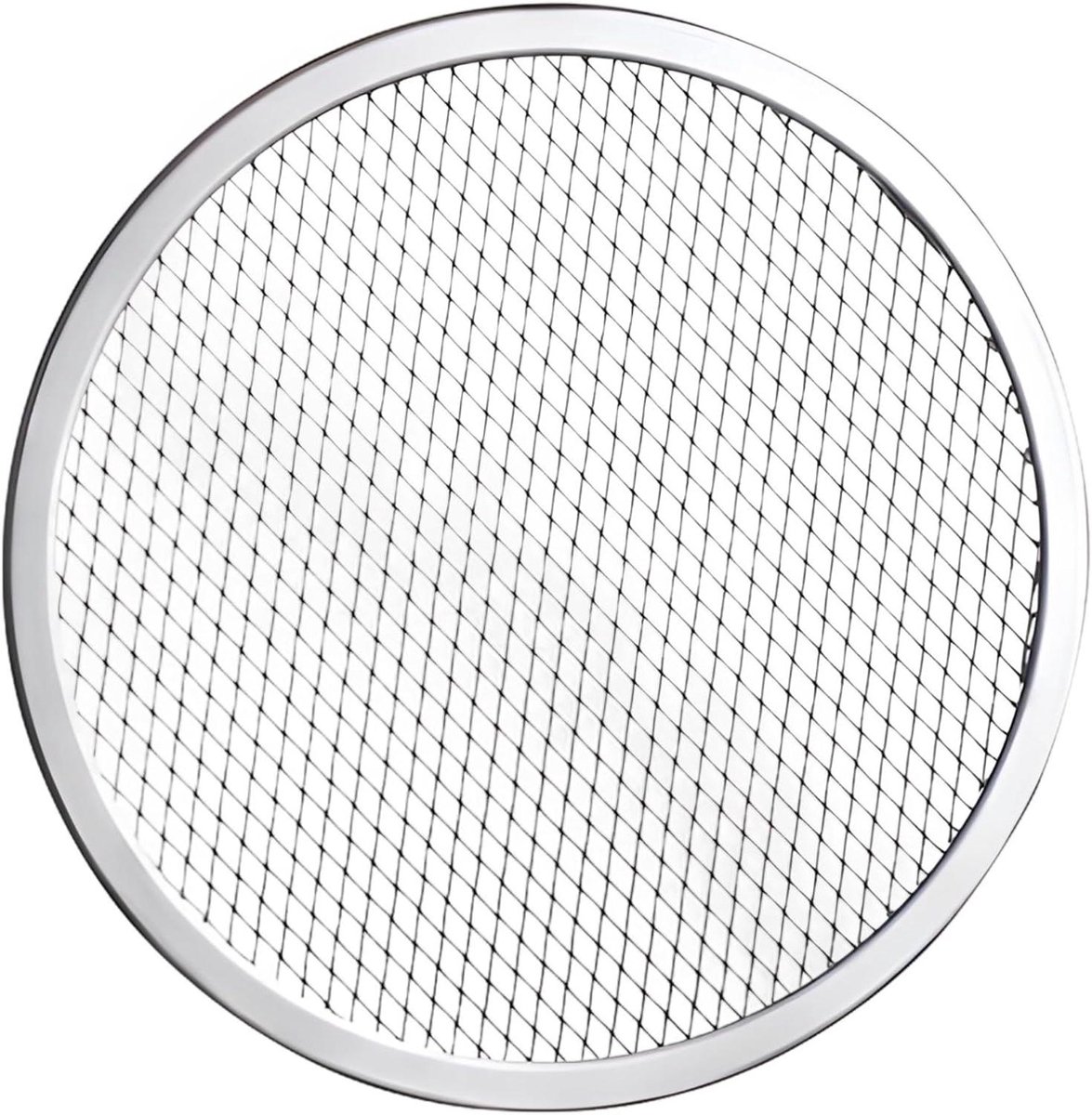 Pizzaplaat Aluminium Pizzascherm Bakplaat Pizza Bakken Gelijkmatige Verwarming 10 x 10 x 5 cm Zilver