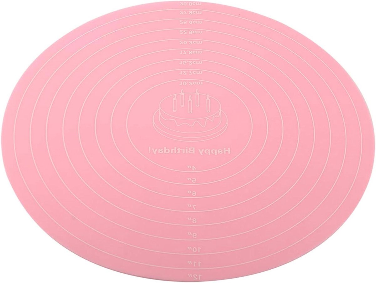 Siliconen Bakmat Deegmat Hittebestendig Bakken en Koken Niet-klevend Oppervlak 30 x 30 cm Roze