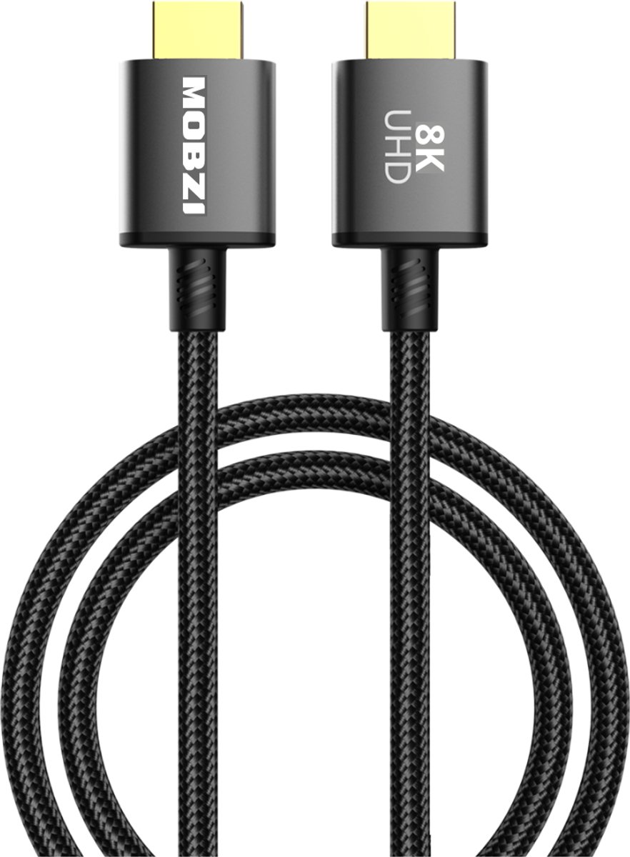 MOBZI HDMI 2.1 Kabel 3 Meter – 8K 60Hz 4K 120Hz – Ultra High Speed – Geschikt voor PS5 Xbox Series X TV Monitor Laptop – 48Gbps – Geen Signaalverlies
