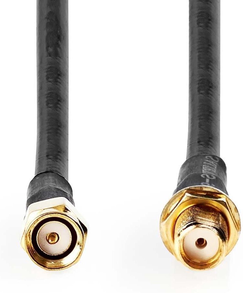 Antennekabel - SMA Kabel - WLAN Verbinding - Dubbel Afgeschermd - 10 meter - Zwart