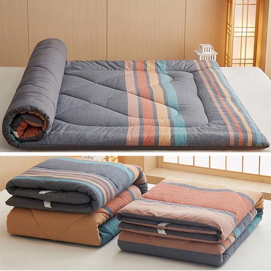 Japanse Futon Matras - Slaapmat Vloermatras - Reizen Kamperen - Extra Dikke Vulling - 120 x 200 cm - Niet gespecificeerd — afbeelding 3
