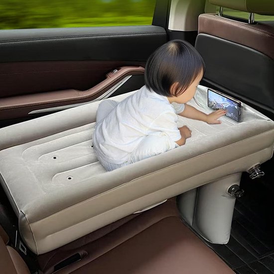 Autoluchtbed - Opblaasbaar Slaapbed - Reizen met Kinderen - Ingebouwde Elektrische Pomp - 80x50x42cm - Enkel — afbeelding 3