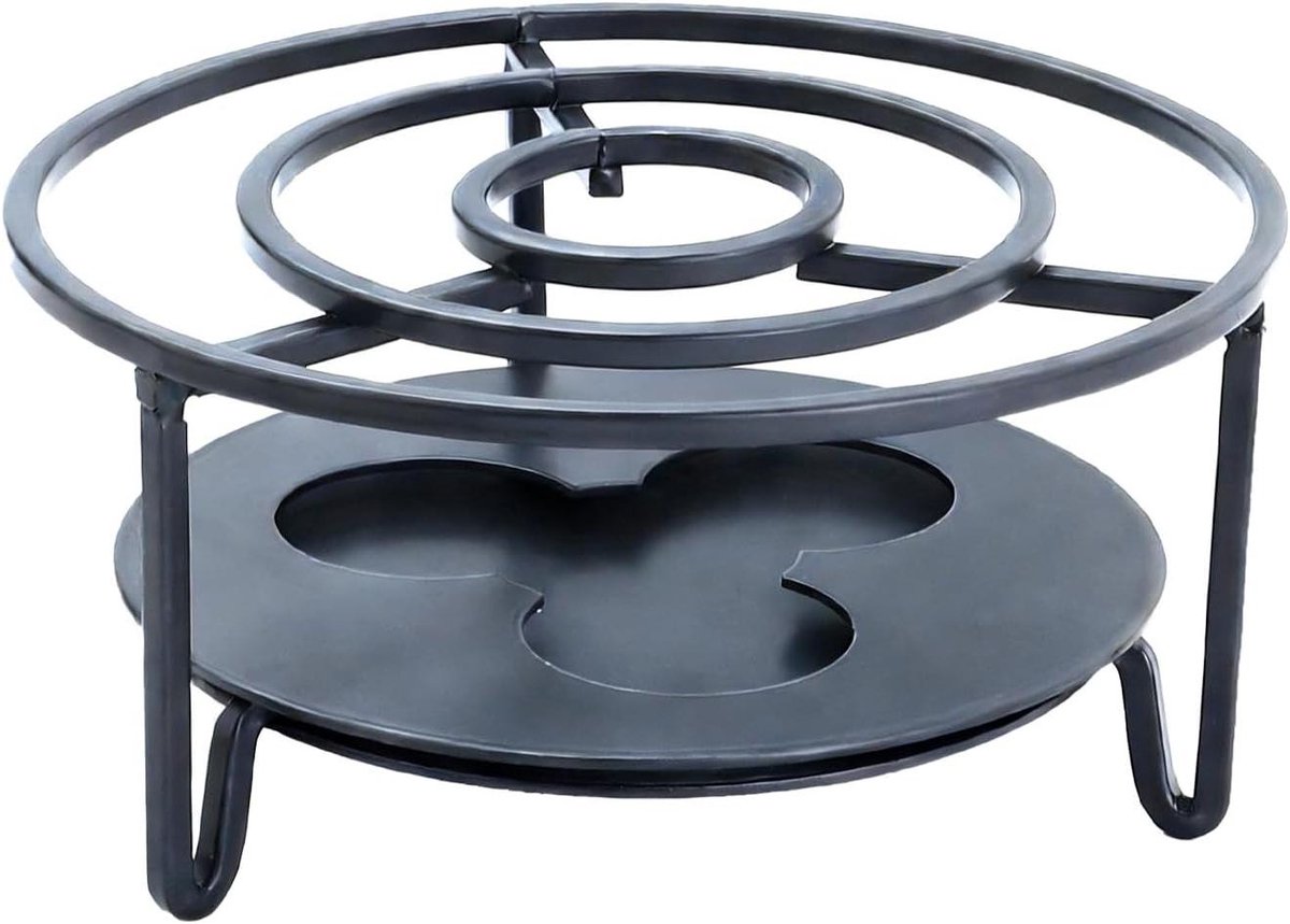 Theepot Warmer - Koffie Warmer - Warme Drankjes Houden - Stabiele Drie-Laags Ring - 16 x 13.5 cm - Zwart