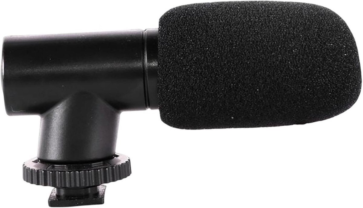 Externe Microfoon - Opname Microfoon - Video Opnemen - Ruis Onderdrukkend - 9.5 x 4.5 cm - Zwart