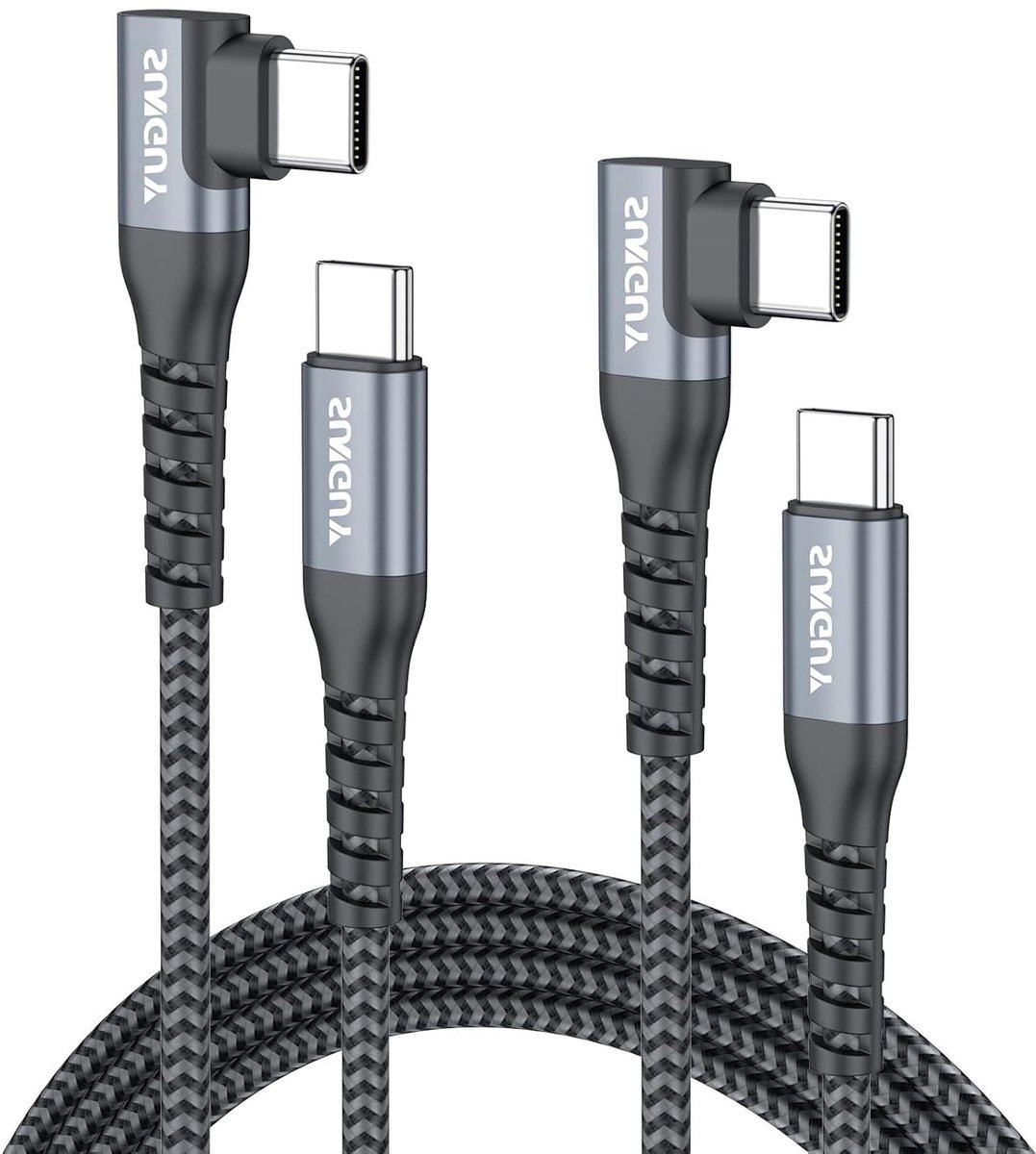 USB C naar USB C Kabel - Rechthoekige Type C Kabel - Opladen en Data - 90 Graden Hoekontwerp