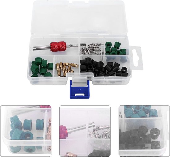 Airco Reparatie Kit - Ventiel Kern Set - Auto Onderhoud - Compleet Assortiment - 71 Delig — afbeelding 4