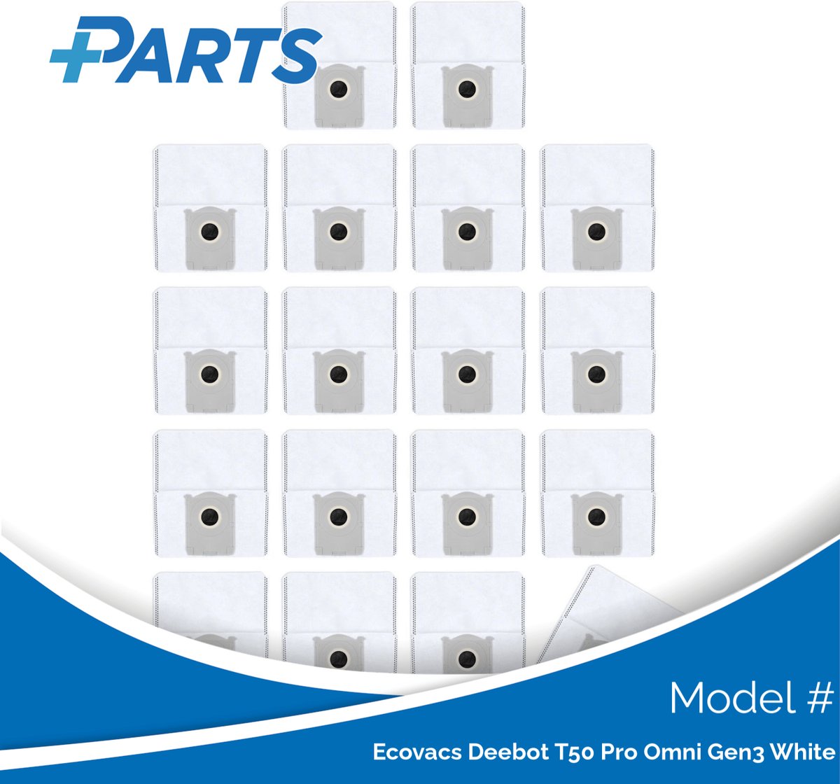 Ecovacs Deebot T50 Pro Omni Gen3 White Stofzakken (18 Stuks, Plus.Parts® alternatief voor DDB030041)
