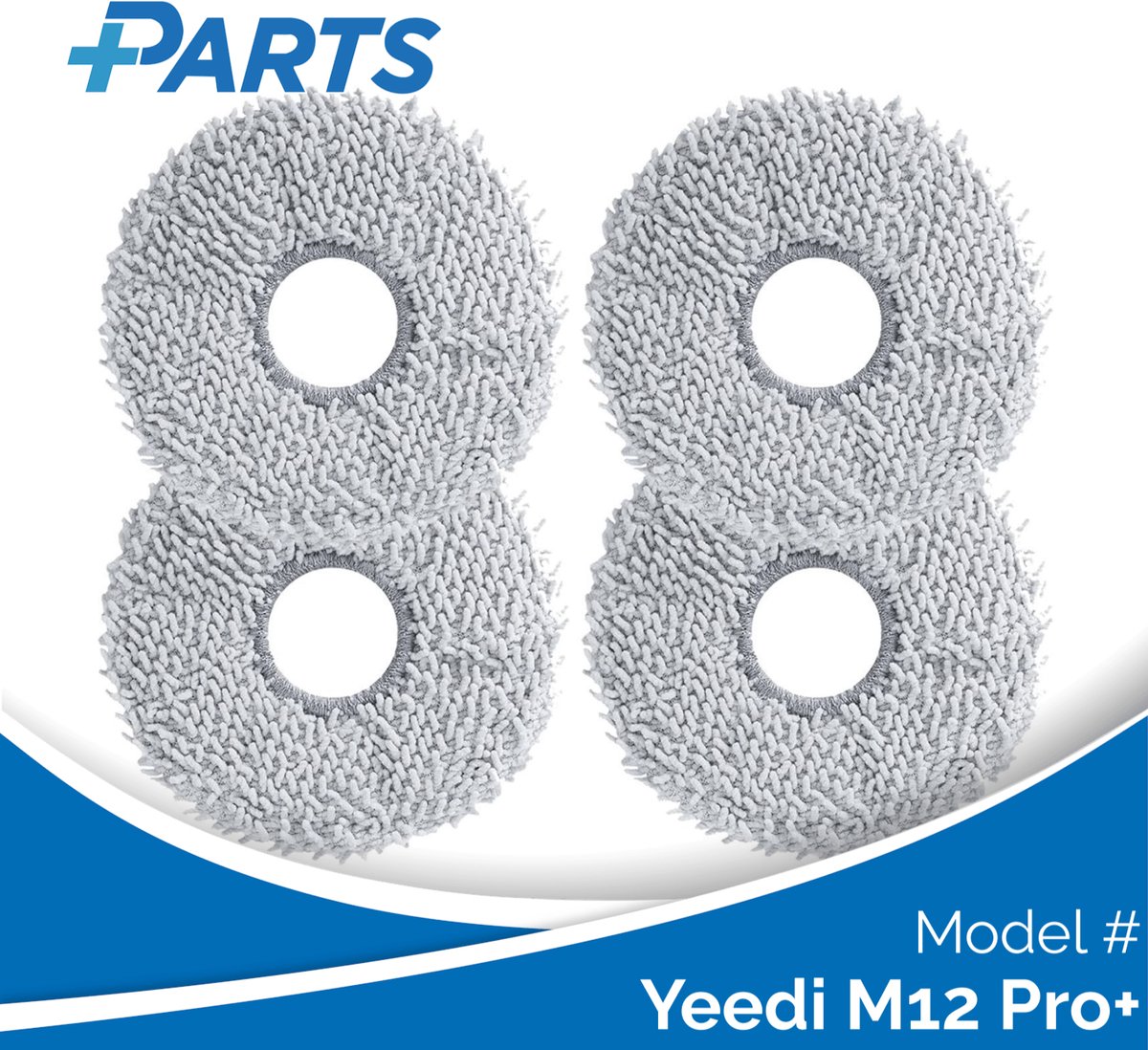 Yeedi M12 Pro+ Dweilpads (4 Stuks, Plus.Parts® alternatief voor 201-2425-10B0)