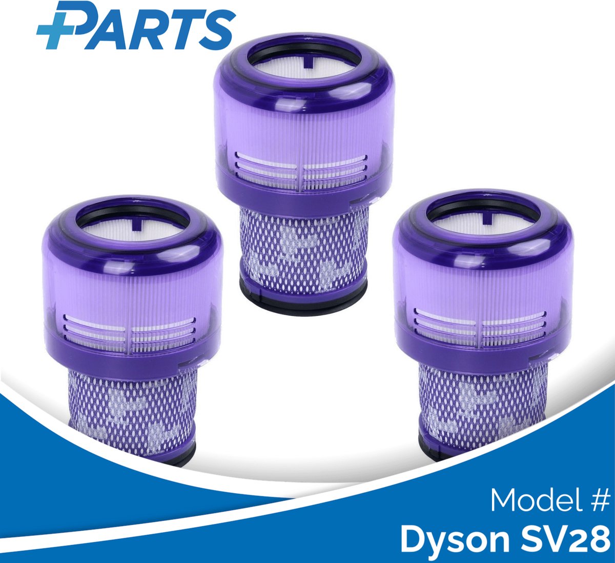 Dyson SV28 Filters (3 Stuks, Plus.Parts® alternatief voor 970013-02)