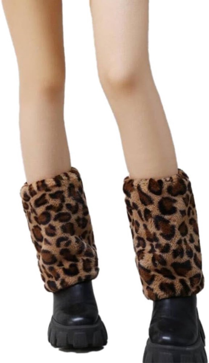 Beenwarmers Luipaardprint - Fuzzy Sokken - Winterse Warmte - Nepbont - Één Maat - Luipaard — cadeau in Mode & Accessoires - foto 5