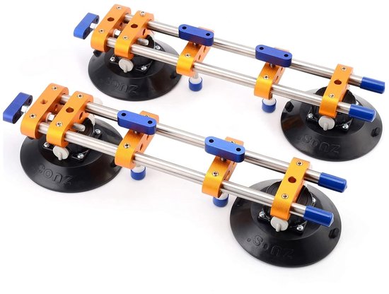 Zuignappen Naad Setter - Nivelleringsgereedschap Aanrecht - Naden Verbinden - Dubbele Zuignappen - 6 Inch - Zwart — afbeelding 4