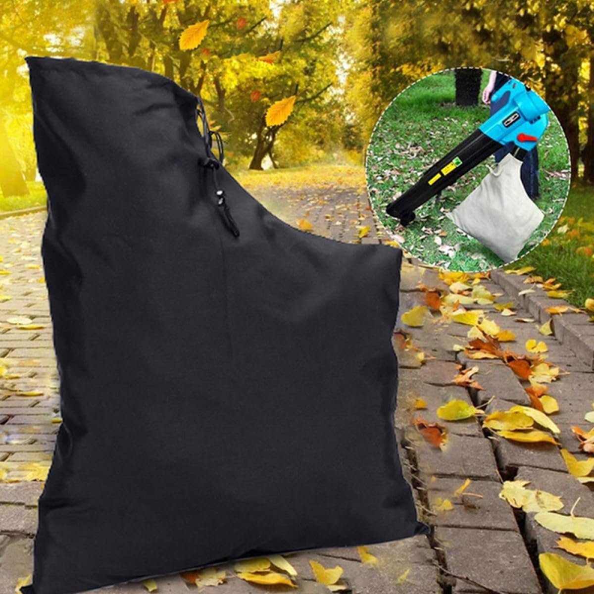 Stofzuigerzak Bladblazer - Opvangzak Tuinafval - Tuinonderhoud - Duurzaam Oxford Materiaal - 65 x 45 cm - Zwart