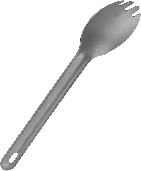 Titanium Spork Lepel - Metalen Bestekset Lichtgewicht - Kamperen Backpacken Reizen - Duurzaam Slijtvast Materiaal - 13 Gram - Gepolijst — afbeelding 3