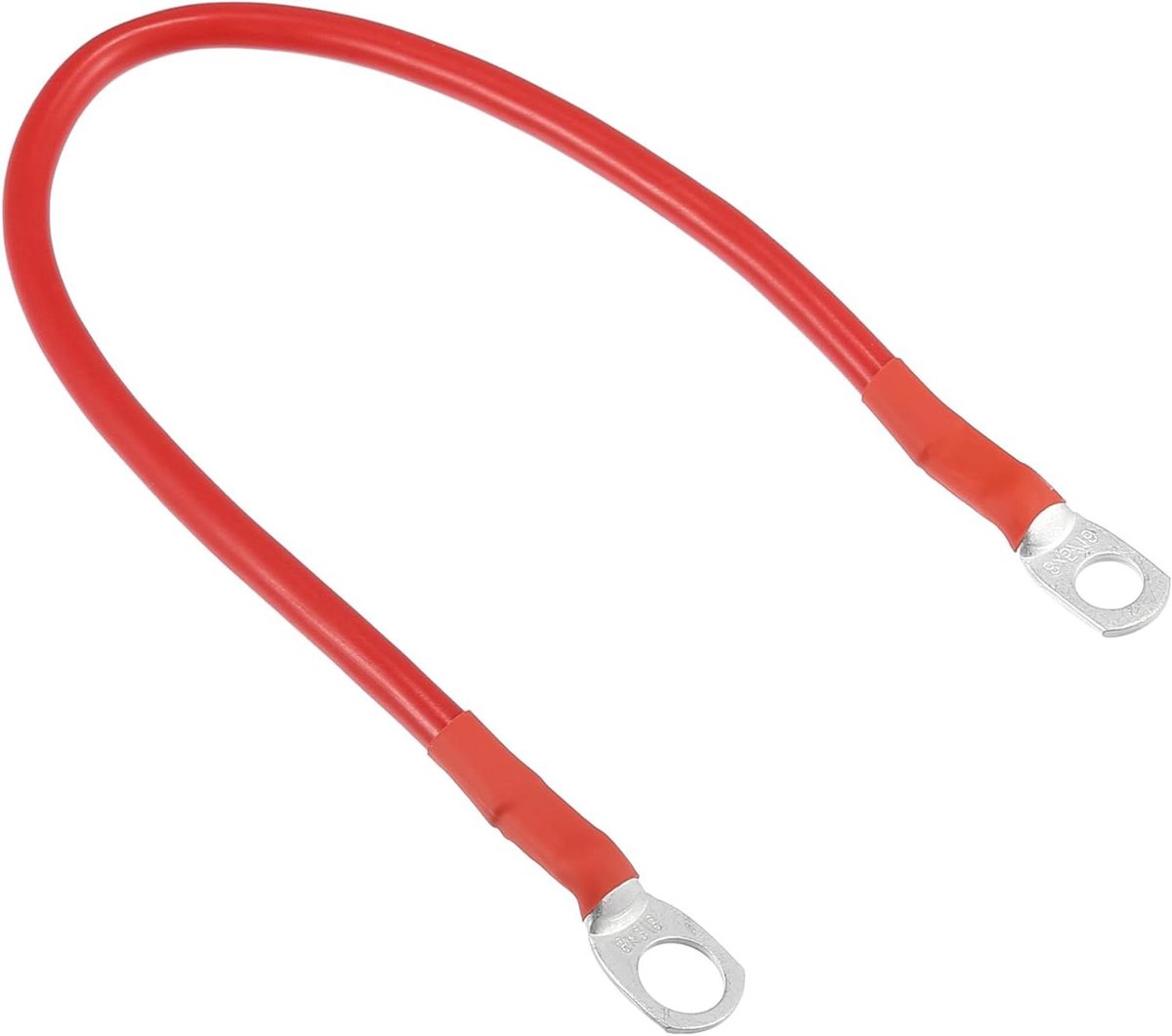 Accu Omvormer Kabel - Accukabel Aansluitkabel - Auto Boot Camper - Zuiver Koper Rubber - 30cm 8 AWG - Rood