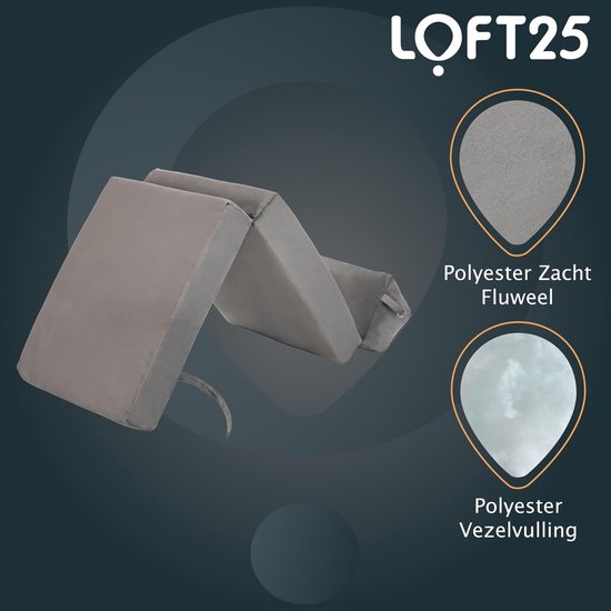 Z-Vouwbed Stoel - Gastenbed Matras - Ontspannen Zitten - Ergonomisch Ontworpen - 60x168 cm - Leisteen — afbeelding 3
