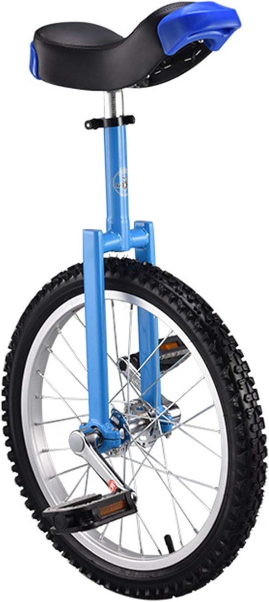 Eenwieler Loopfiets Balansfiets Buitensporten Antislip Bergbanden 18 inch Blauw