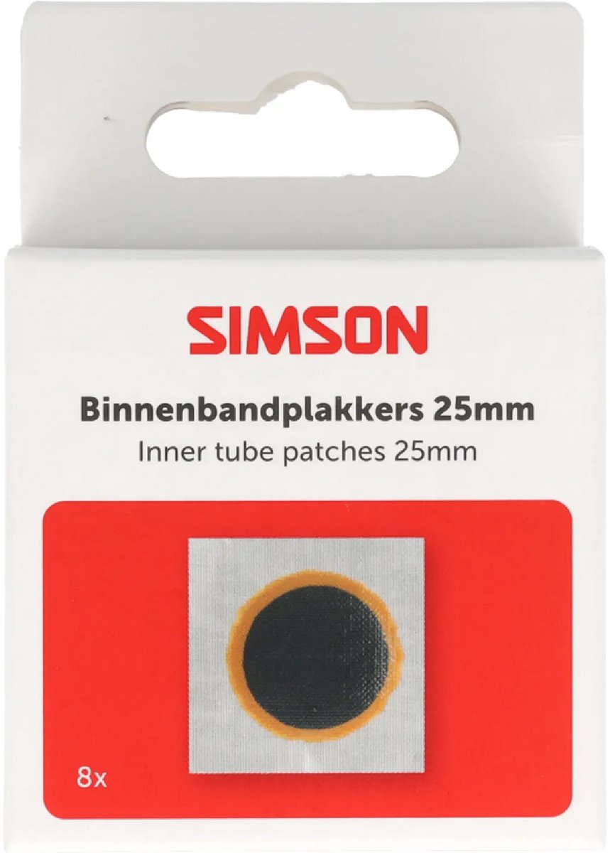 Simson Binnenbandpleisters 25 mm voor lekke fietsbinnenbanden en snelle bandreparatie