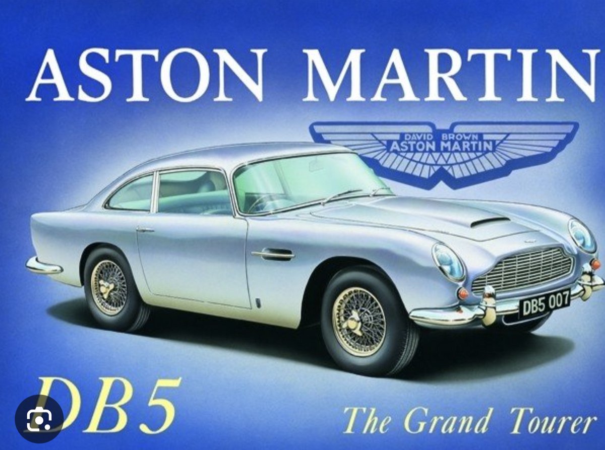 Magneet Aston Martin DB5 6x8 cm – Vintage Koelkastmagneet – Klassieke Britse Sportwagen – James Bond Auto – Koelkast Whiteboard Magneet – Retro Decoratie – Cadeau Autoliefhebber – Verzamelaar