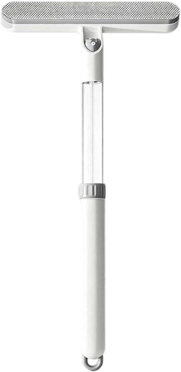 Raamwisser Stofborstel - Raamreiniger Rakel - Streeploos Reinigen - Uitschuifbare steel - 53 cm - Wit