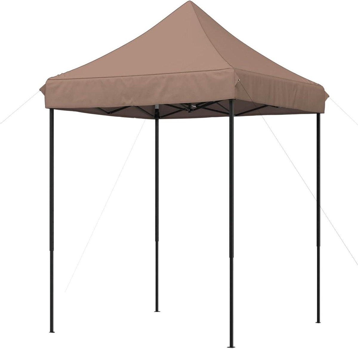 Pop-up tuintent - Opvouwbare partytent - Feestelijke bijeenkomsten - Stabiel stalen frame - 200 x 200 x 306 cm - Bruin