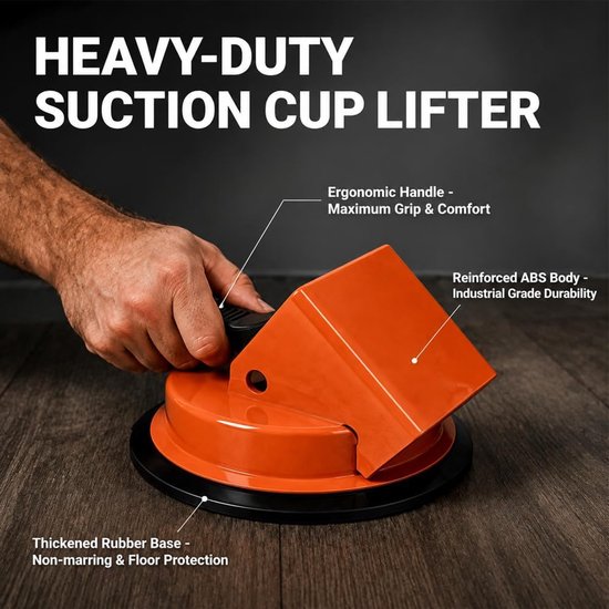 Vloer reparatie gereedschap - Laminaat parket - Vloer repareren - Geactiveerde zuignap - 12 x 6 x 4 cm - Oranje — afbeelding 4