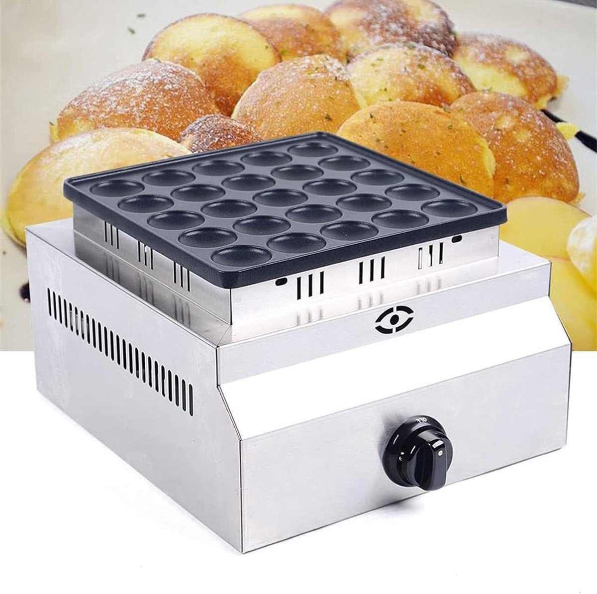 Mini Pannenkoekenmaker - Apparaat Bakvorm - Ontbijt Maken - Antiaanbaklaag - 25 Stuks - Zilverkleurig