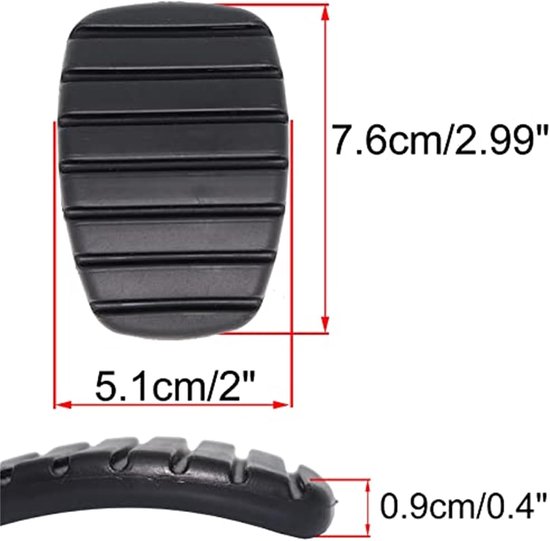 Pedaal Covers - Auto Interieur - Verbeterde Grip - Beschermt Originele Pedalen - One Size - Zwart — afbeelding 5