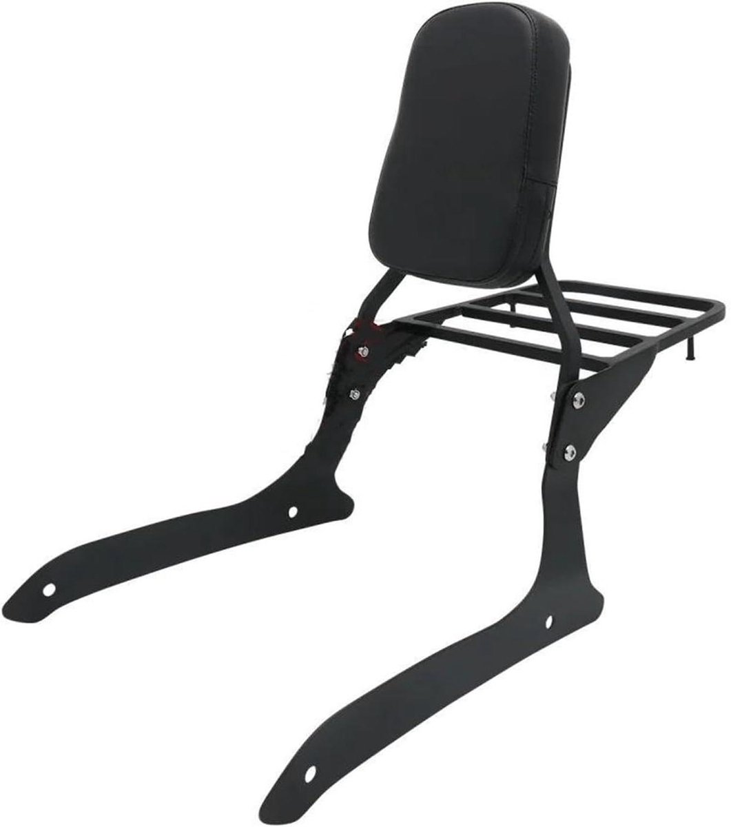 Passagierskussen Motorfiets - Bagagedrager Rugsteun - Comfortabele Ritten - Waterdicht Leer - 3.3 kg - Zwart