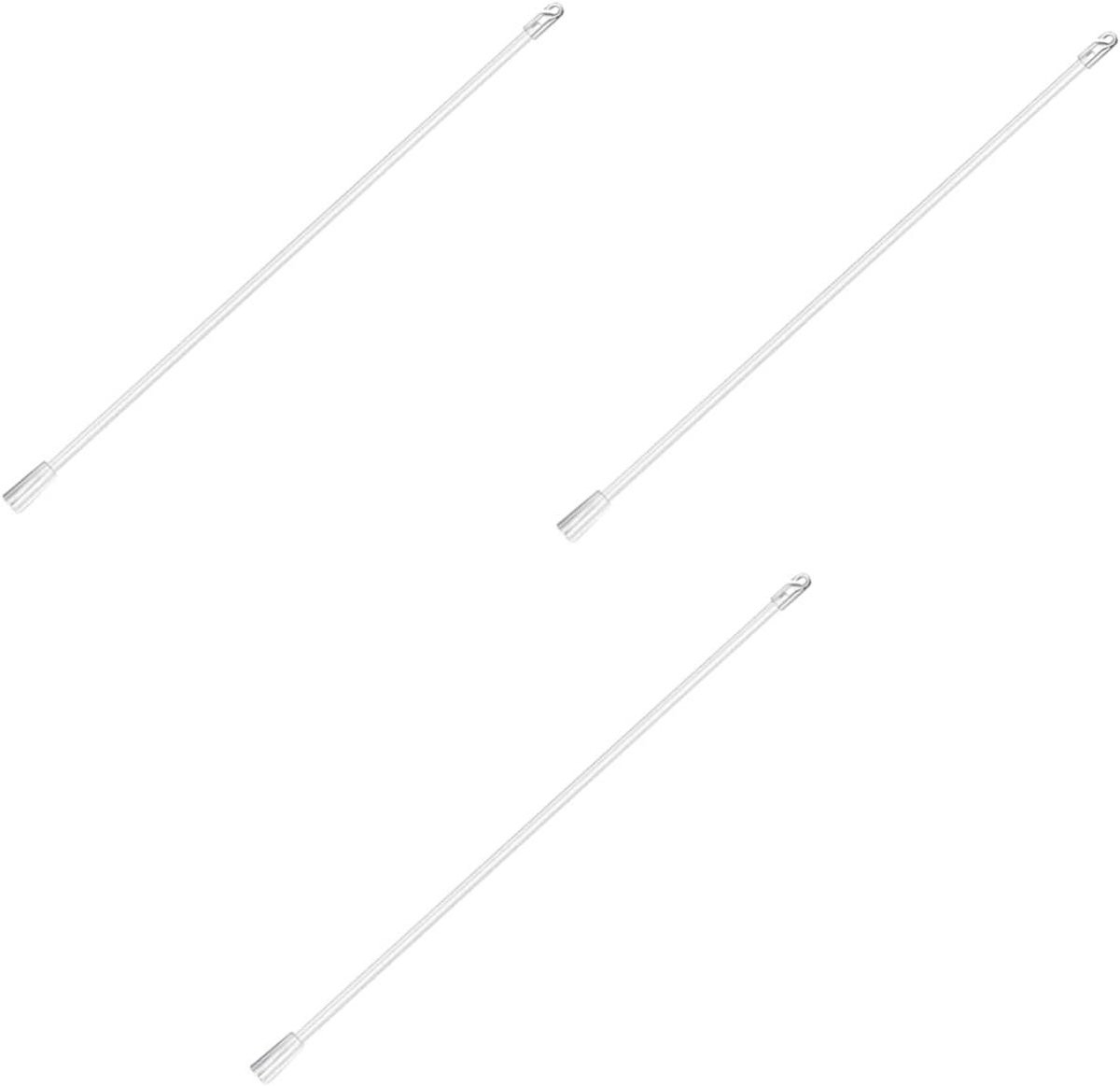 Blindstang Set - Raam Decoratie - Gordijnen Bediening - Transparant Ontwerp - 3 Stuks - Transparant