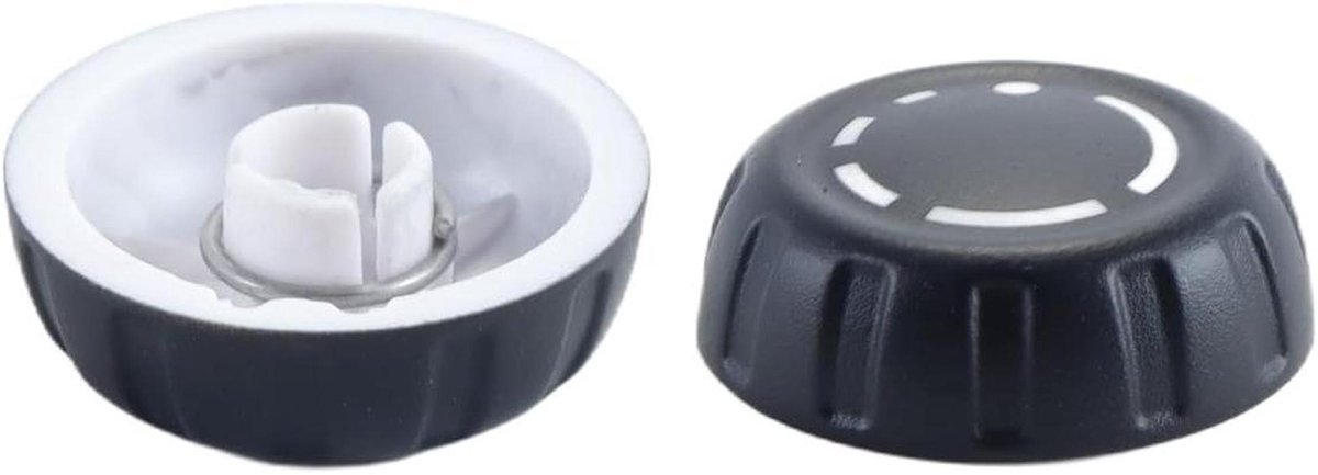 Radio Knoppen - Vervangende Knoppen - Auto Interieur - Directe Vervanging - Set van 2 - Zwart