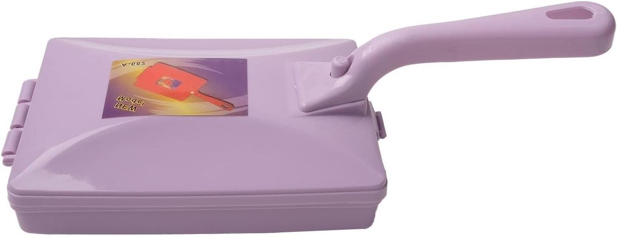 Handmatige Veegmachine - Kruimeldief - Snel Opruimen - Dubbele Borstel - 26 cm - Paars