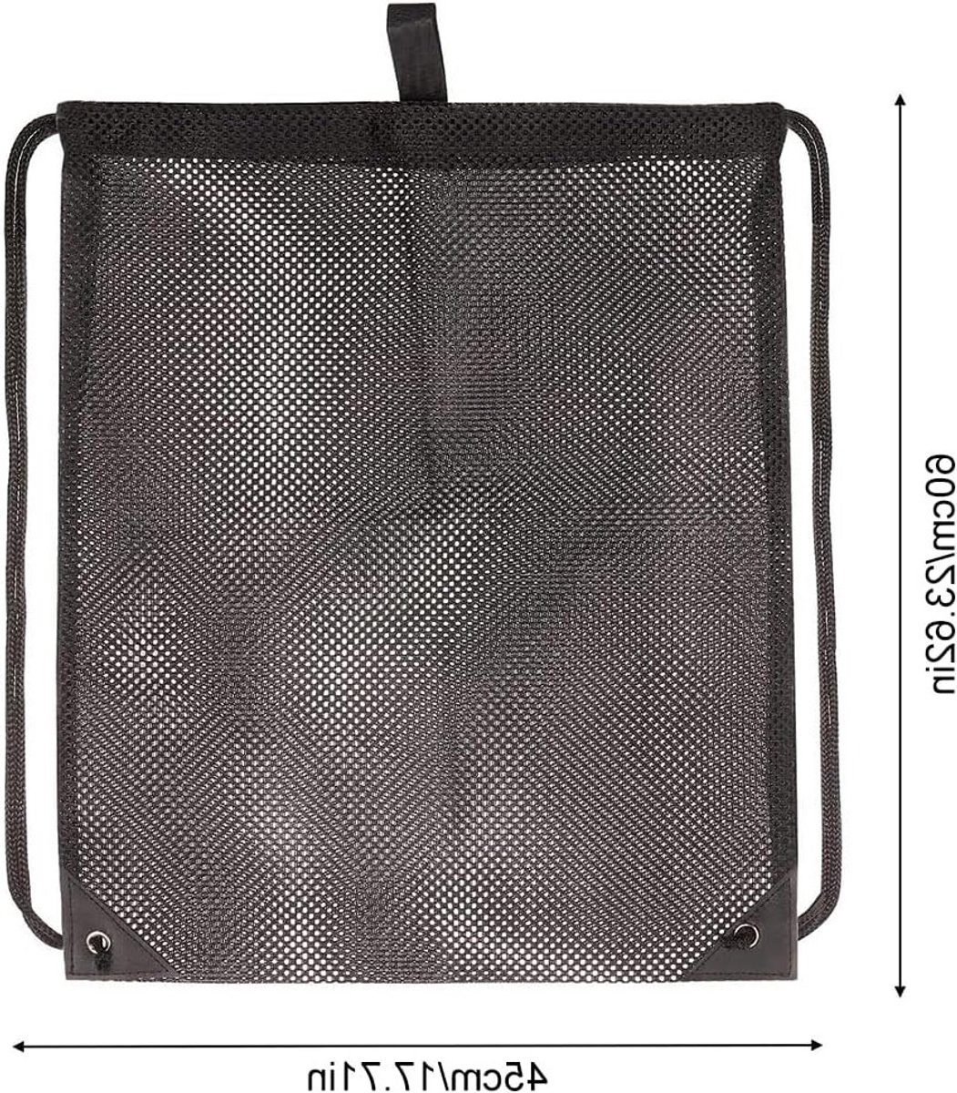 Ruime Mesh Strandtas met Trekkoord - Ideaal voor Gym, Zwemmen en Reizen (45 x 60 cm)
