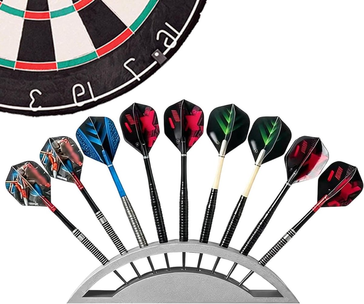 Dart Wandhouder - Display Standaard - Opslag Darts - Ruimtebesparend Ontwerp - 16.8 cm Breed - Grijs