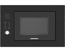 Inbouwmagnetron - Compacte oven - Snel maaltijden bereiden - Grillfunctie - 23 Liter - Zwart