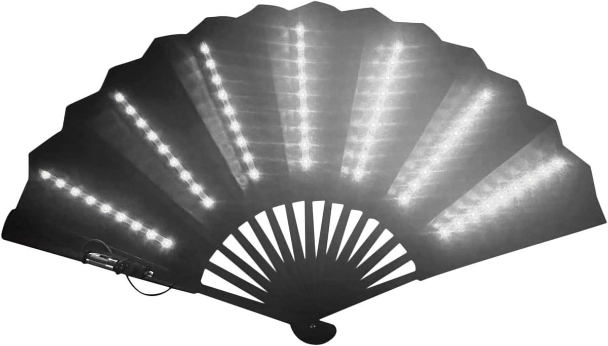 Opvouwbare Ventilator - Handheld Accessoire - Dansvoorstellingen Koelen - Lichtgewicht Draagbaar - 7x12x7 cm - Wit