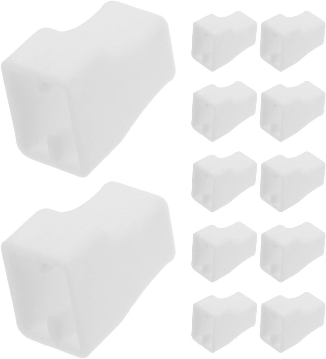 Pompdoppen Siliconen - Flesafsluiters - Siroop Flessen - Stofwerend Ontwerp - 12 Stuks - Wit