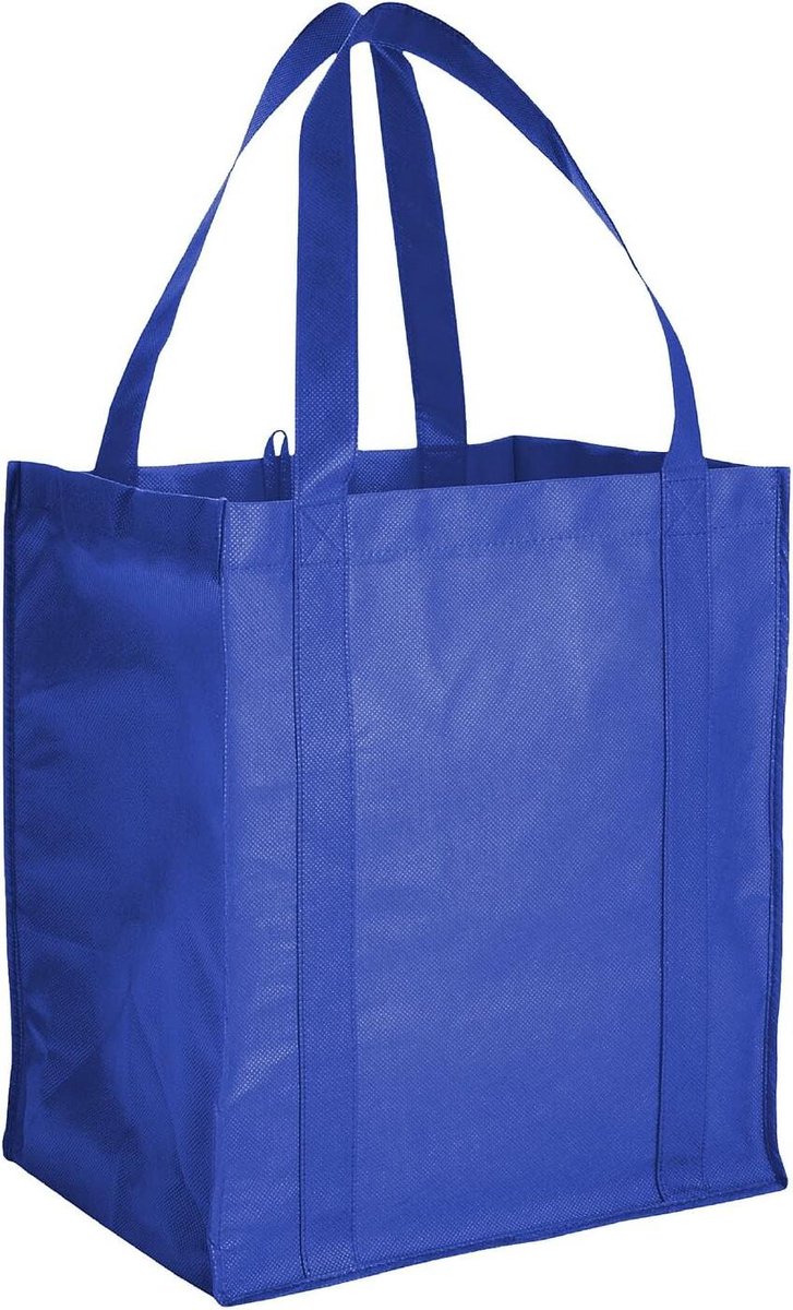 Boodschappentas - Draagtas - Boodschappen Doen - Groot Volume - 33x25.5x38 cm - Royal Blauw