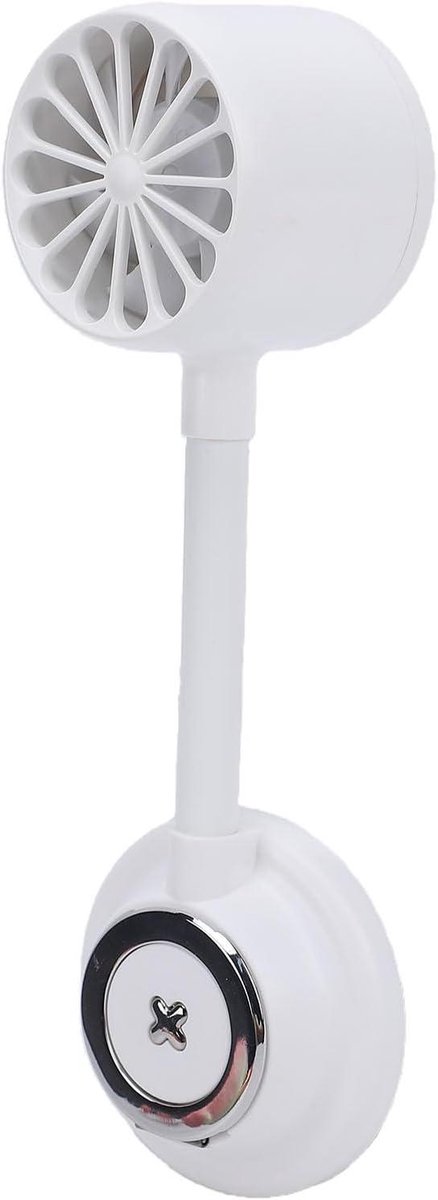 Magnetische Telefoonventilator - Draagbare Handventilator - Persoonlijke Koeling - Met Nachtlampje - 53x48x210mm - Wit
