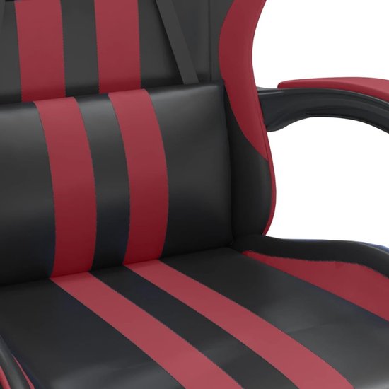 Gaming Stoel - Racestoel Computerstoel - Comfortabel Gamen - Verstelbare Rugleuning - 1 stuk - Zwart en Wijnrood — afbeelding 3