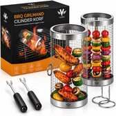 Vestifex® BBQ Grilmand (2-Pack) - Barbeque Gereedschap - RVS Grilrooster & Grillkorf - Outdoor Grill Rooster - Camping & Tuin - Inclusief Accesoires & Tangen