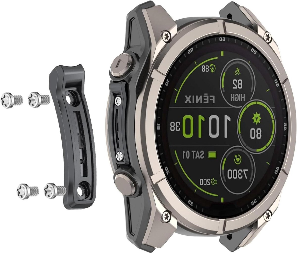 Metalen Sensor Bescherming - Smartwatch Beveiliging - Horloge Beschermen - Specifiek Ontwerp - 51 mm - Grijs