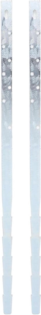 Reparatiepalen Hekken - Palen Versterken - Hekken Herstellen - Roestbestendig Staal - 74 Cm Lengte - Zwart