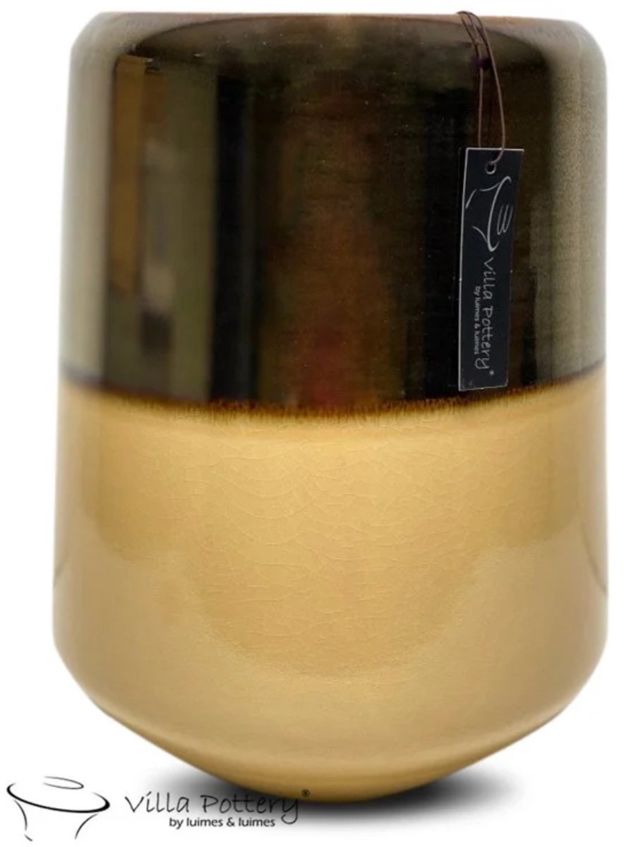 Villa Pottery Andes Duo Golden Cream 42x12x31 goud