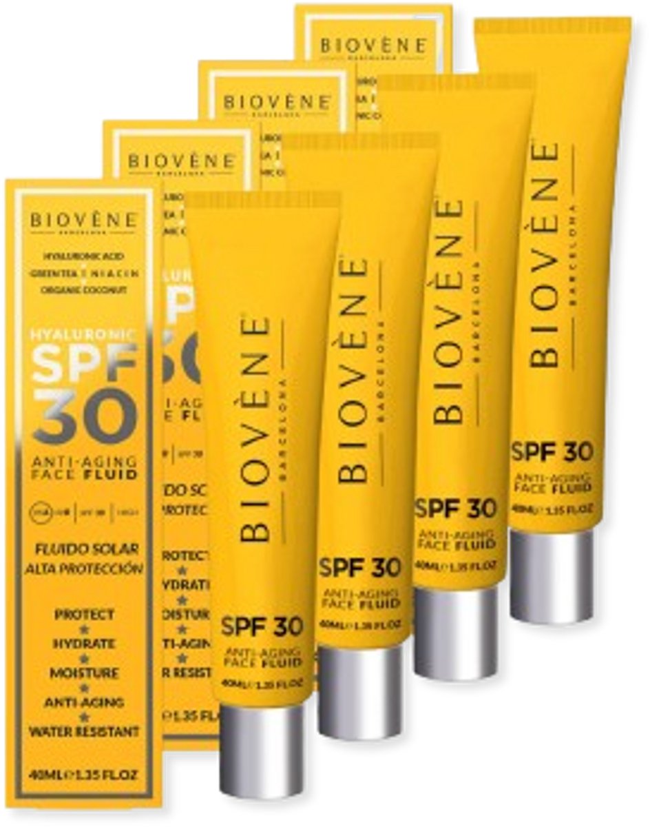 Biovene Face Fluid Hyaluronic SPF 30 - 4pak