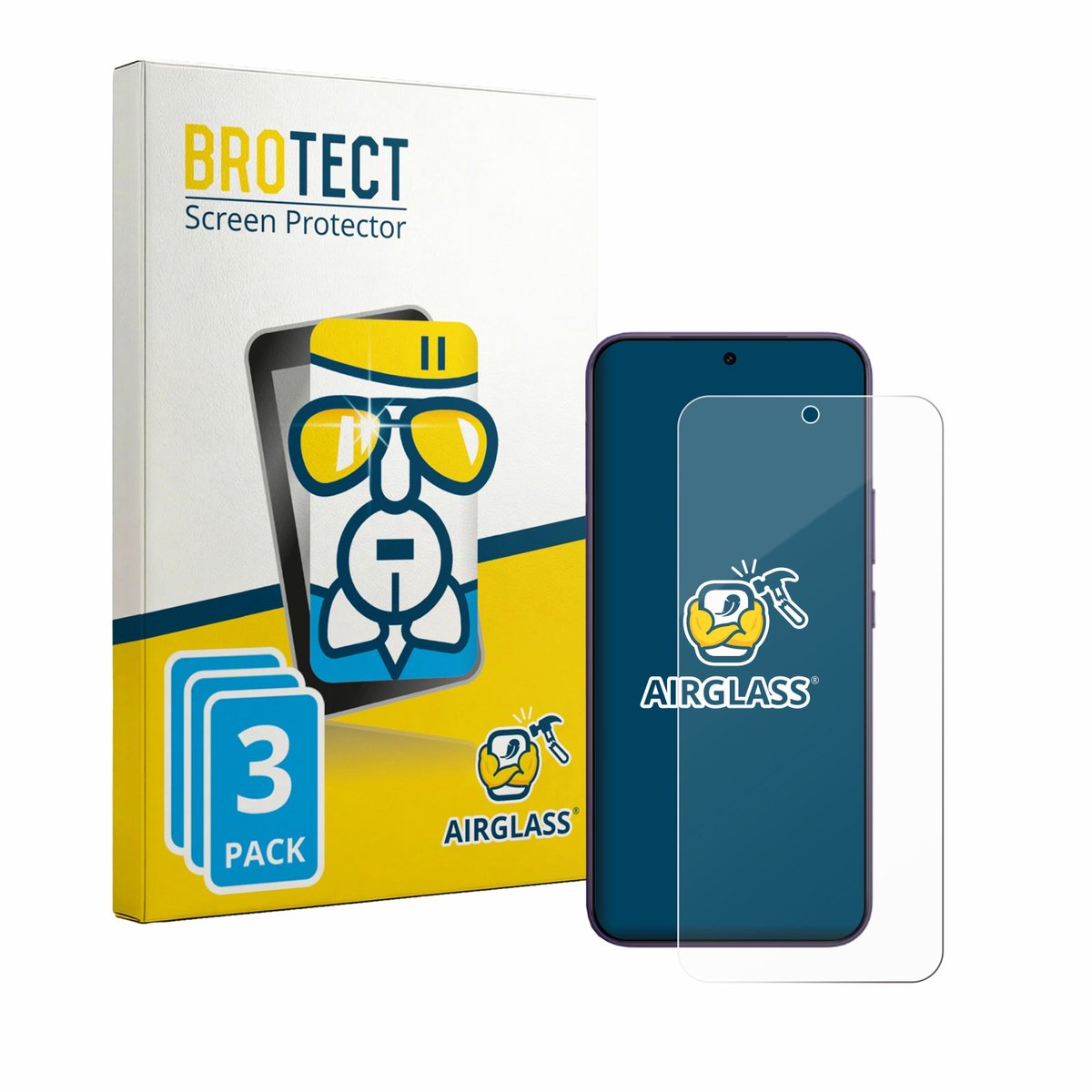 Screenprotector 3 Stuks voor Vivo Y600 Pro Beschermglas transparant