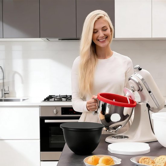 Mixer Inzetstukken - Mengkom Vervanging - Bakken Koken - Met Deksel - 3 Stuks - Multicolor — afbeelding 4